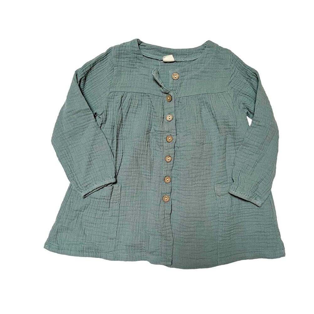 Gauze Button Front Tunic Size 90